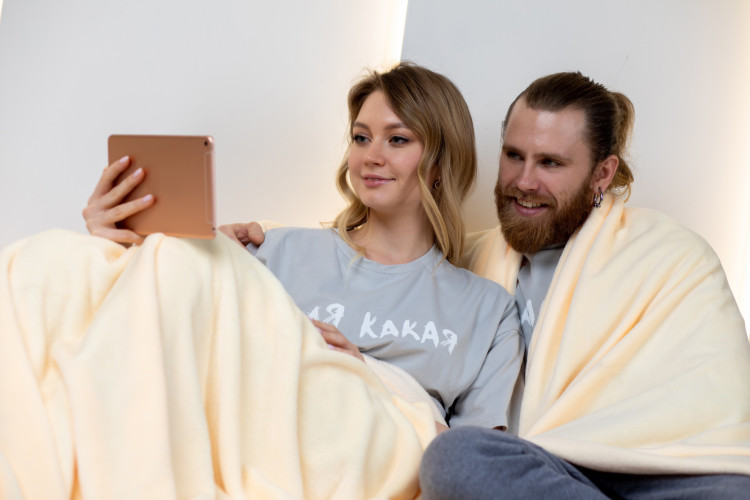 Плед персиковый