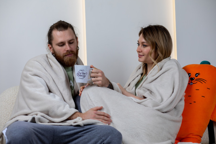 Плед бежевый