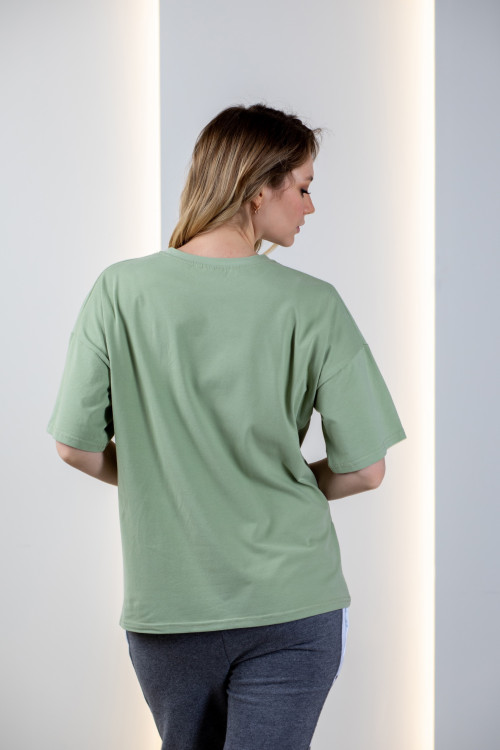 Футболка «Ля какая» оливковая