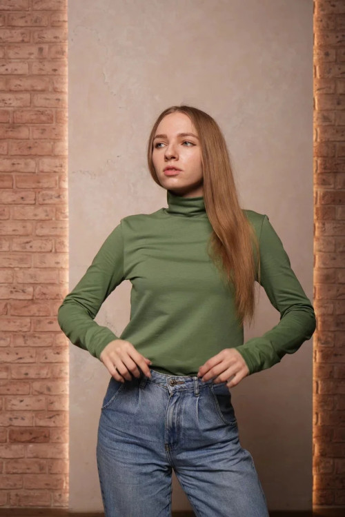 Водолазка "Base" зеленая